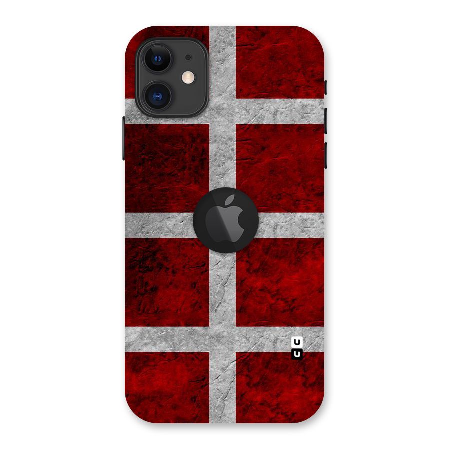 Silver Lines Back Case for iPhone 11 Logo Cut