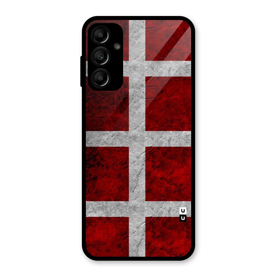 Silver Lines Glass Back Case for Galaxy A14 5G