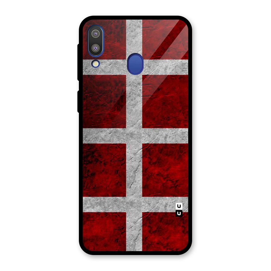 Silver Lines Glass Back Case for Galaxy M20