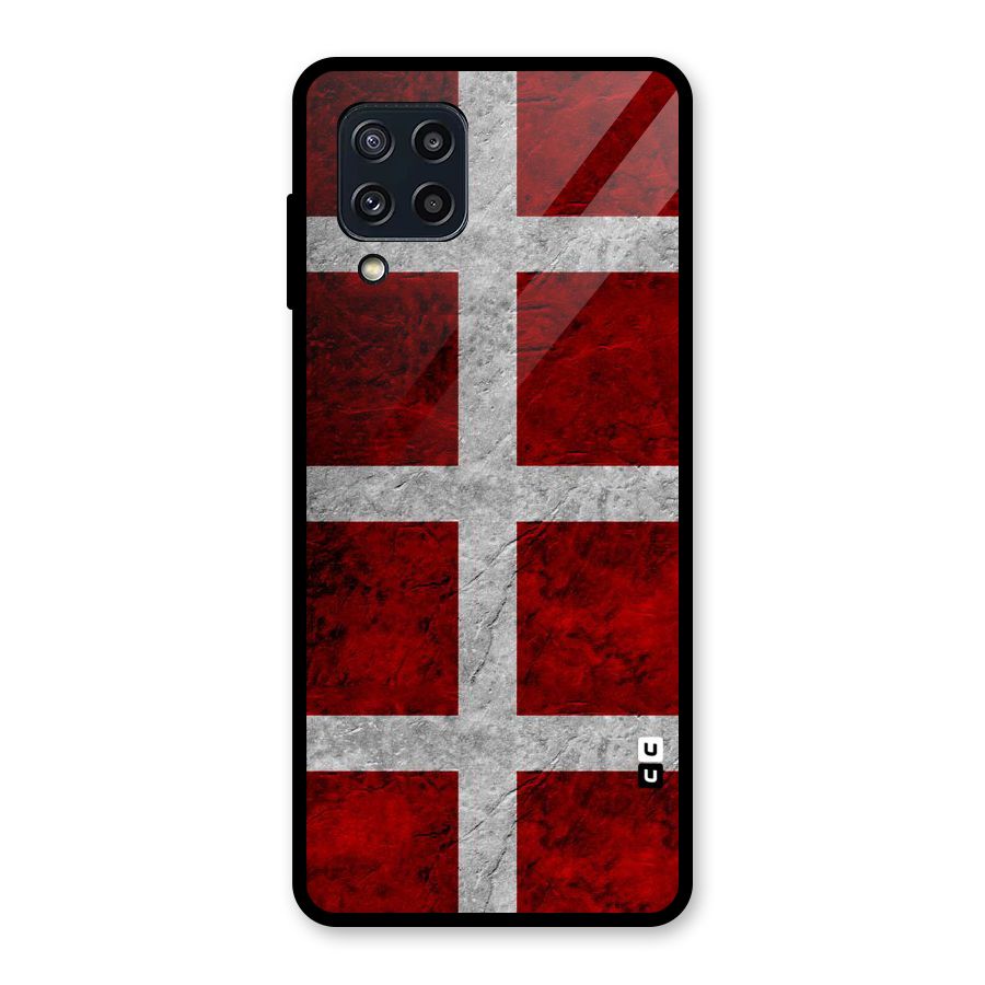 Silver Lines Glass Back Case for Galaxy M32