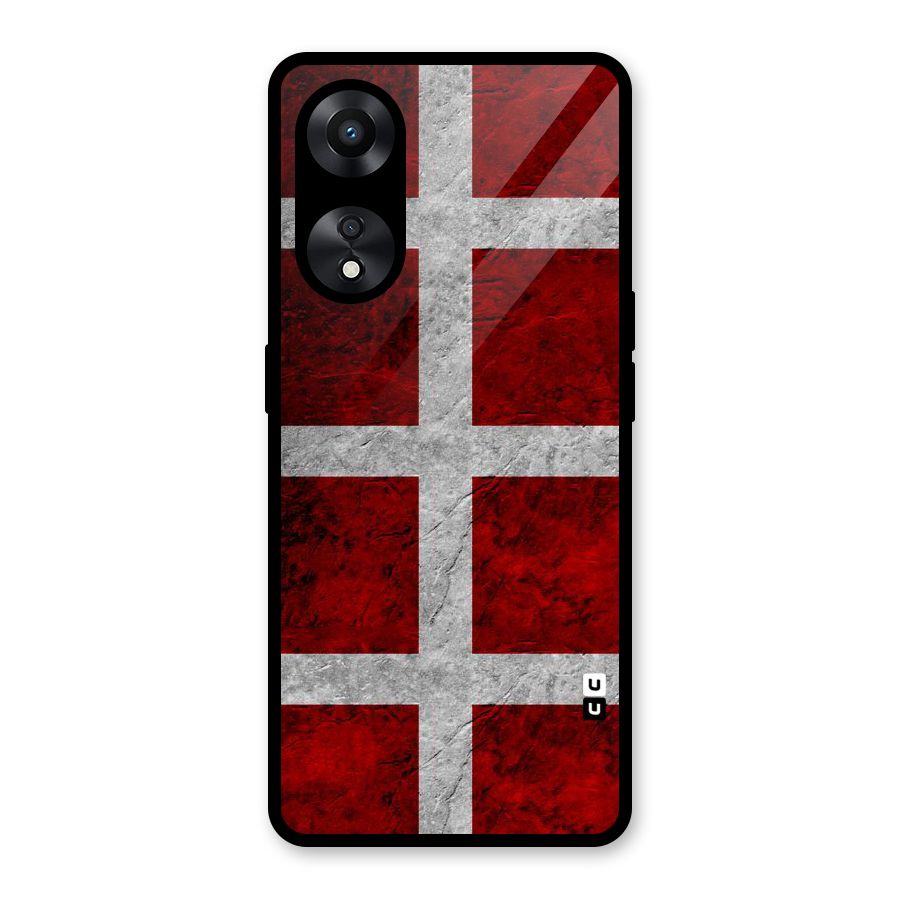 Silver Lines Glass Back Case for Oppo A78