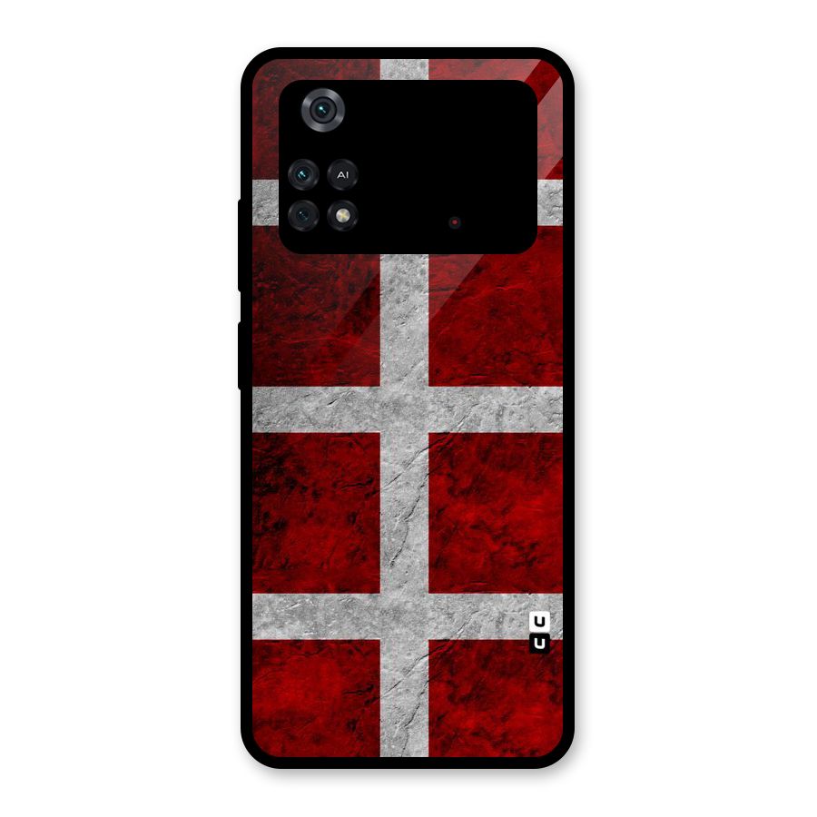 Silver Lines Glass Back Case for Poco M4 Pro 4G