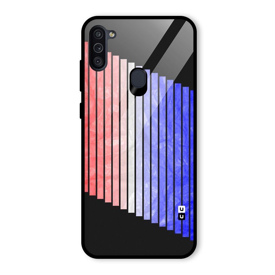 Simple Bars Glass Back Case for Galaxy M11