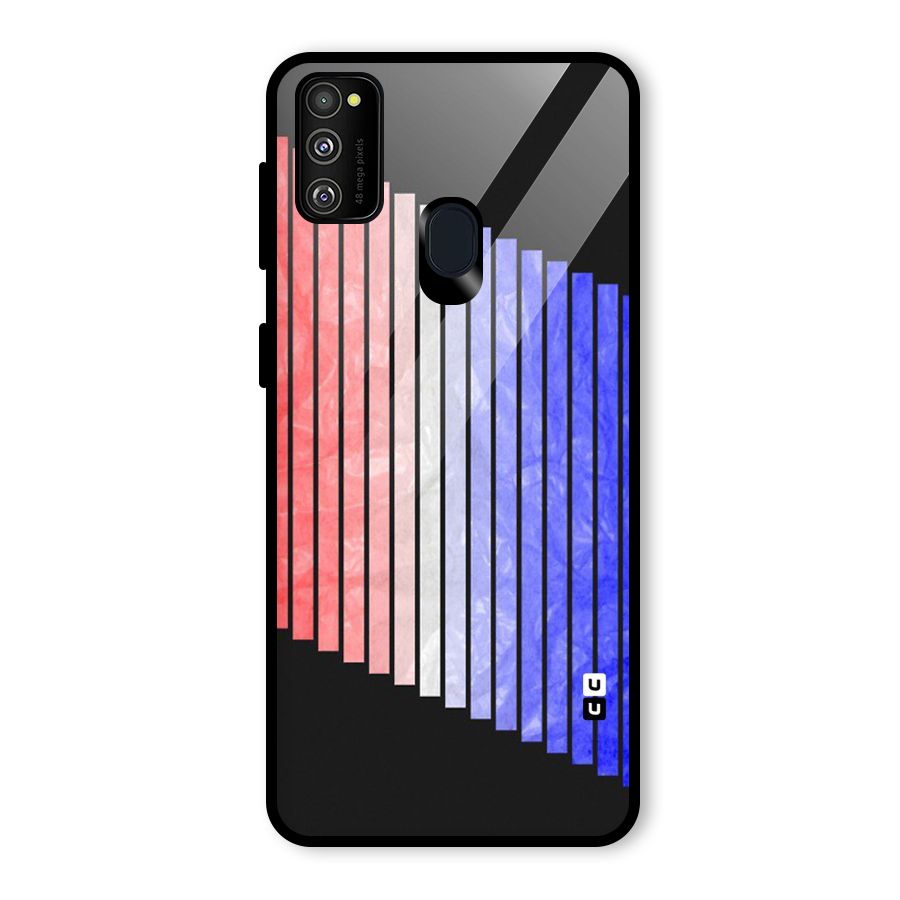 Simple Bars Glass Back Case for Galaxy M30s