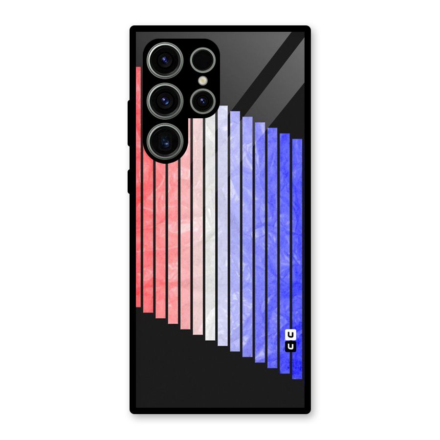 Simple Bars Glass Back Case for Galaxy S23 Ultra