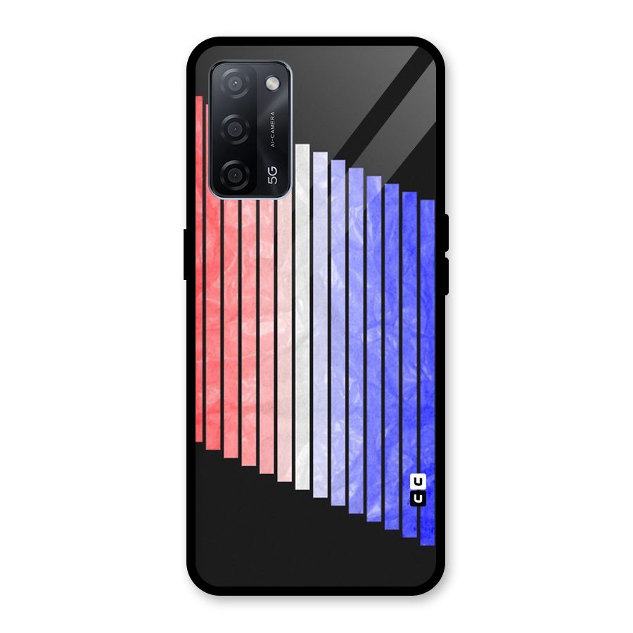 Simple Bars Glass Back Case for Oppo A53s 5G