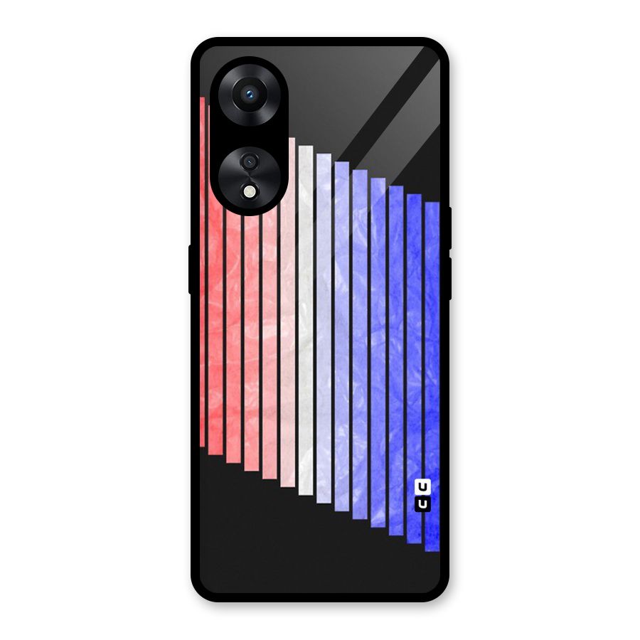 Simple Bars Glass Back Case for Oppo A78