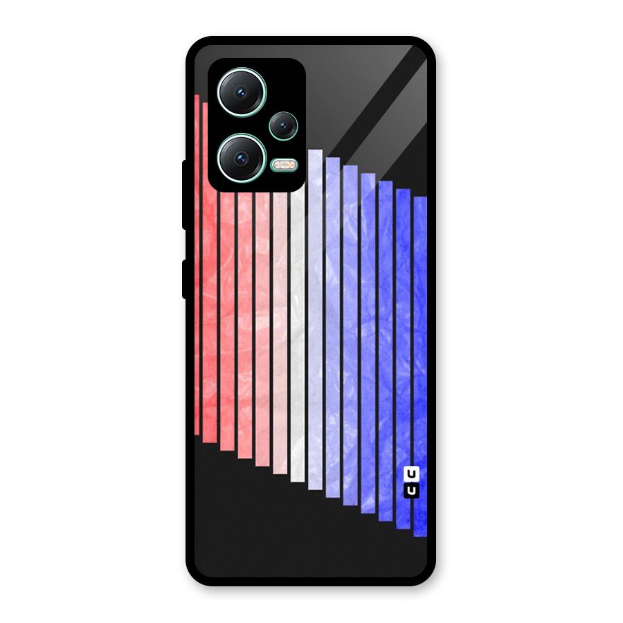 Simple Bars Glass Back Case for Redmi Note 12 5G