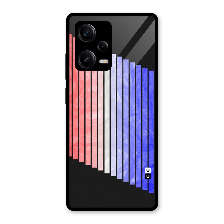 Simple Bars Glass Back Case for Redmi Note 12 Pro