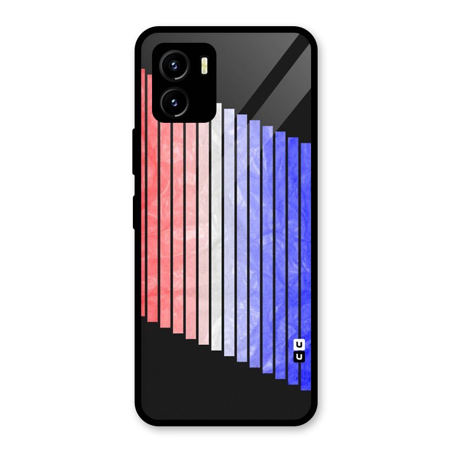 Simple Bars Glass Back Case for Vivo Y15s