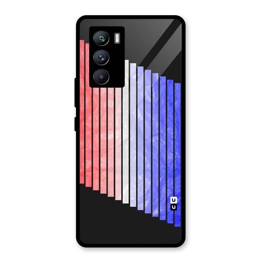 Simple Bars Glass Back Case for Vivo iQOO 9 SE