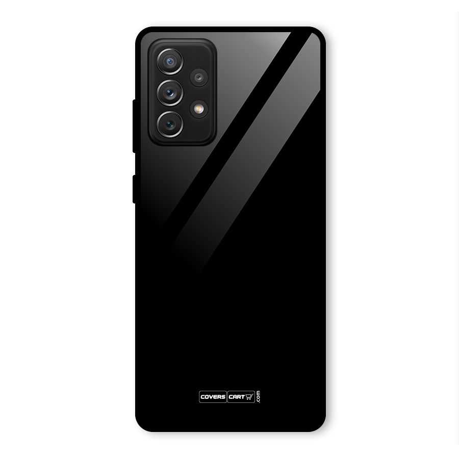 Simple Black Glass Back Case for Galaxy A72