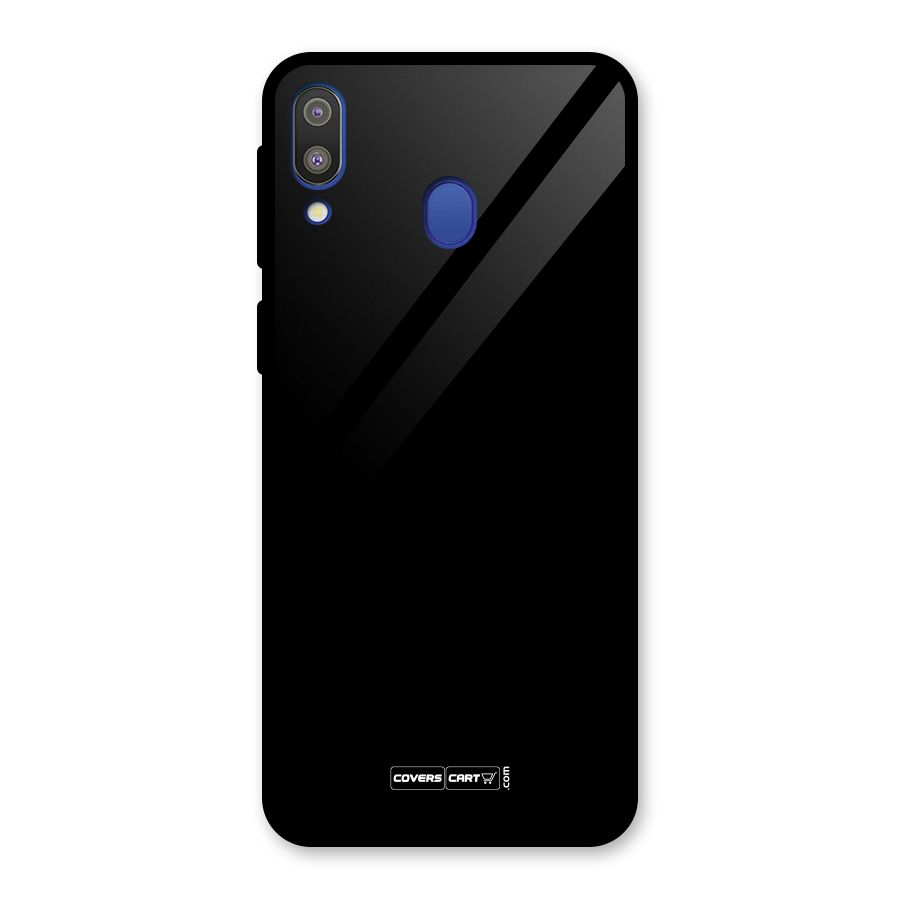 Simple Black Glass Back Case for Galaxy M20