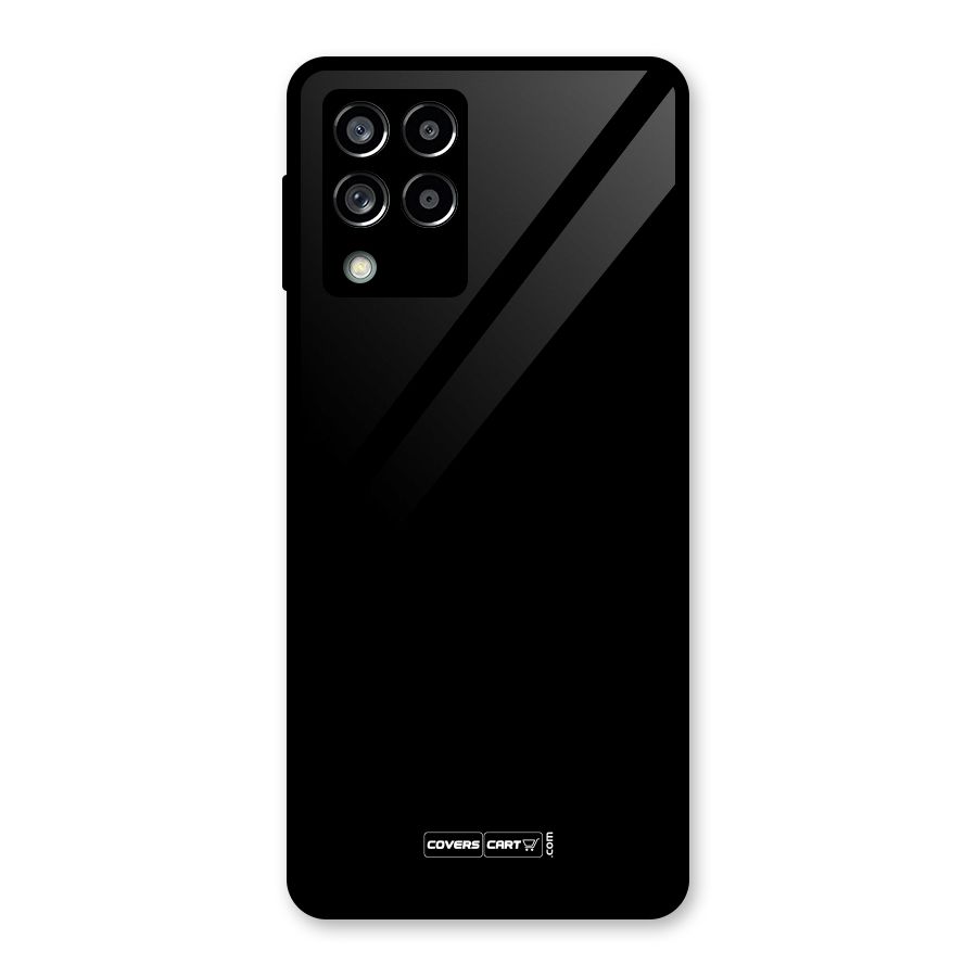 Simple Black Glass Back Case for Galaxy M53 5G