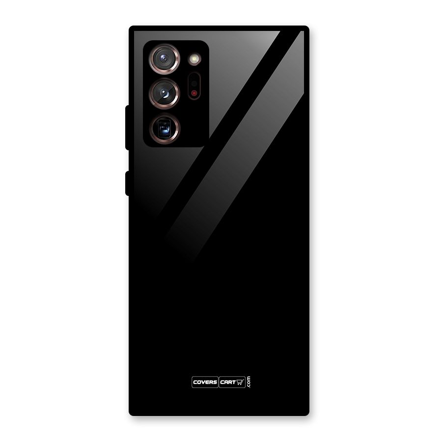 Simple Black Glass Back Case for Galaxy Note 20 Ultra 5G