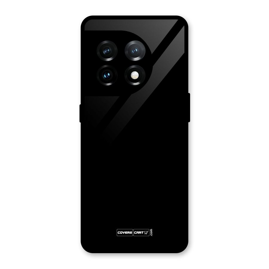 Simple Black Glass Back Case for OnePlus 11