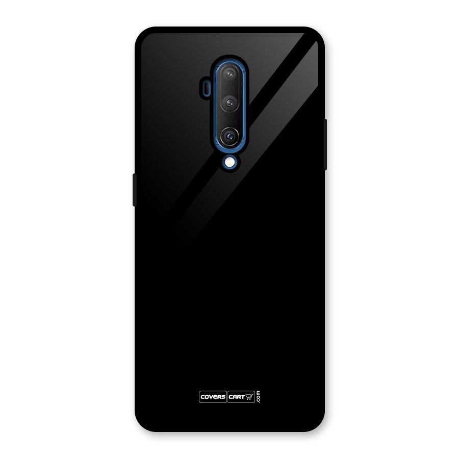 Simple Black Glass Back Case for OnePlus 7T Pro