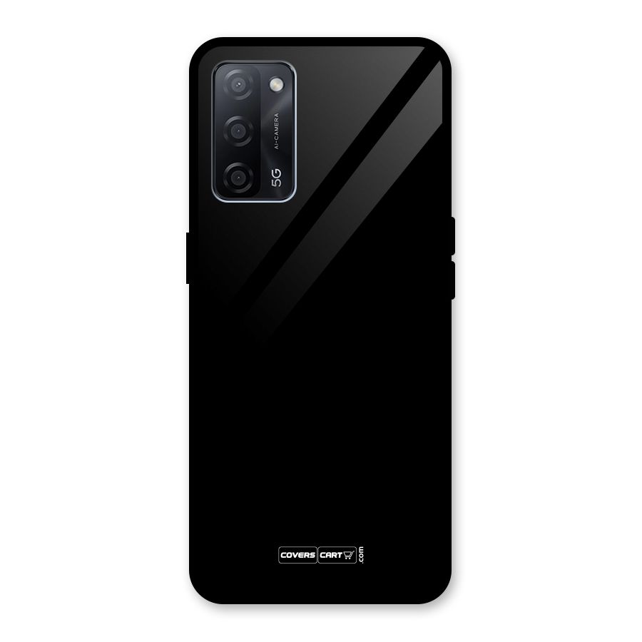 Simple Black Glass Back Case for Oppo A53s 5G
