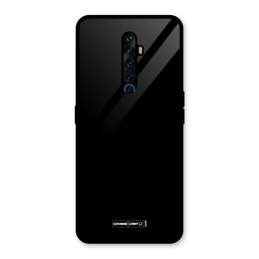 Simple Black Glass Back Case for Oppo Reno2 F