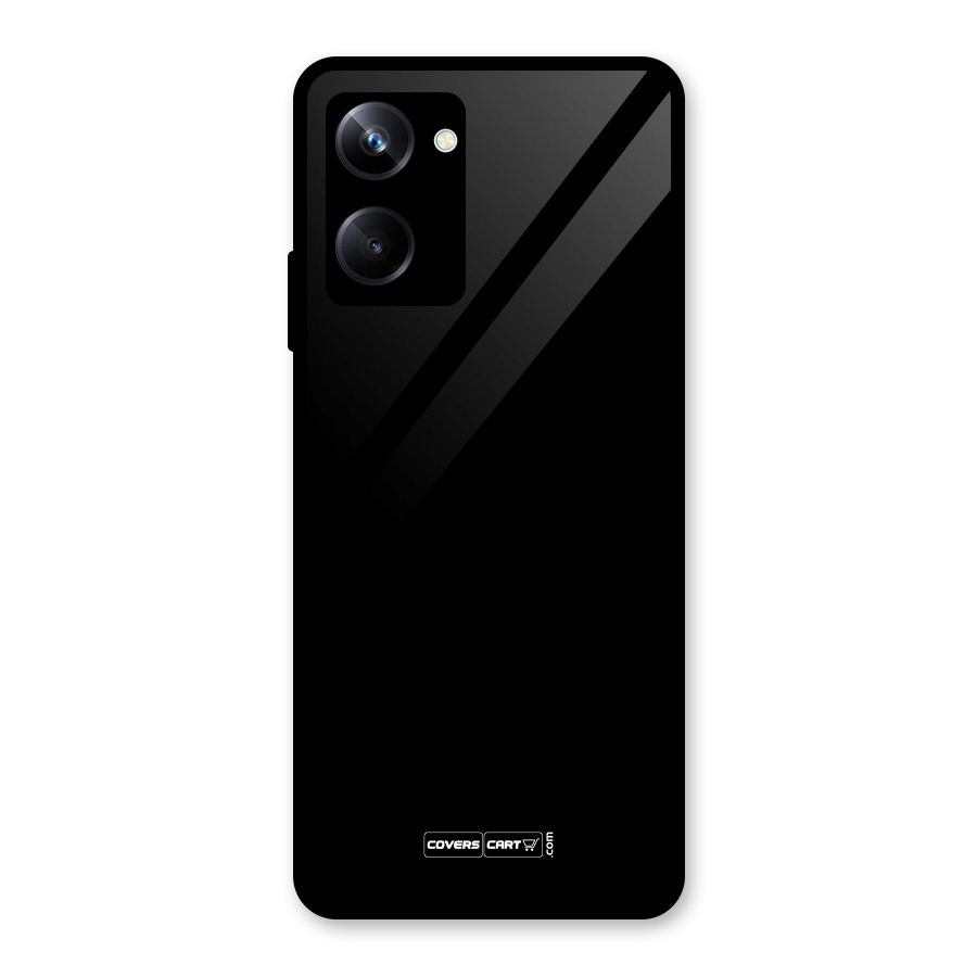 Simple Black Glass Back Case for Realme 10 Pro
