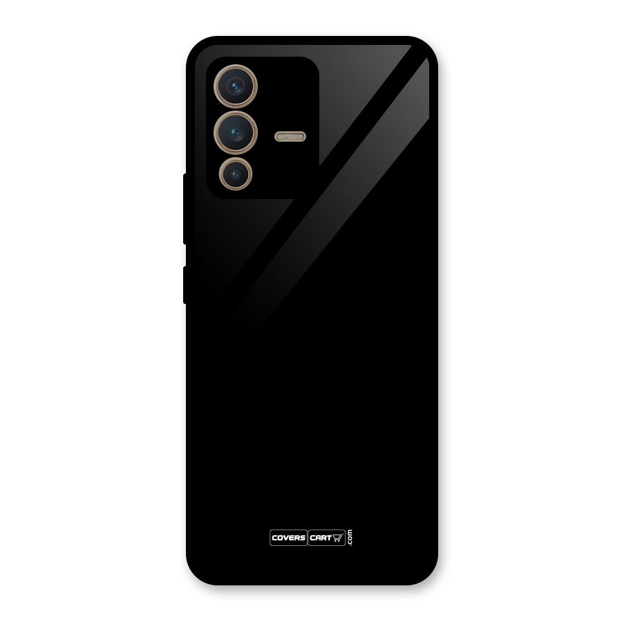 Simple Black Glass Back Case for Vivo V23 5G