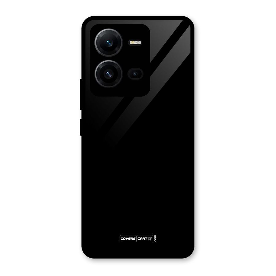 Simple Black Glass Back Case for Vivo V25