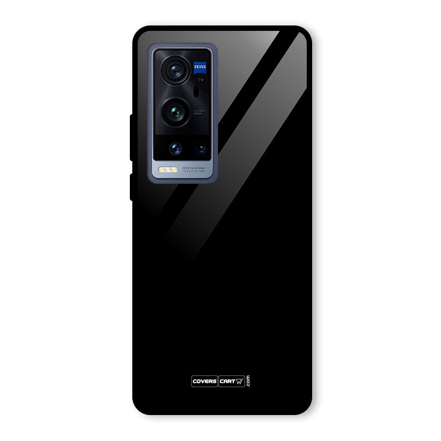 Simple Black Glass Back Case for Vivo X60 Pro Plus