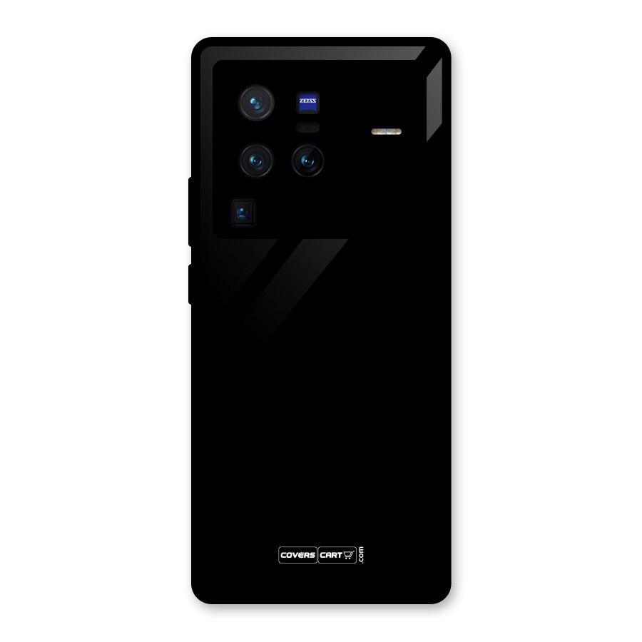 Simple Black Glass Back Case for Vivo X80 Pro