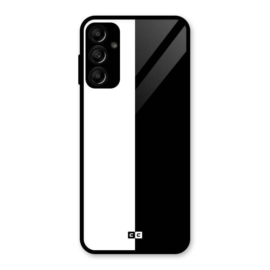 Simple Black White Glass Back Case for Galaxy A14 5G