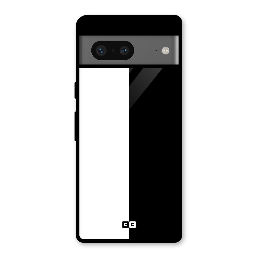 Simple Black White Glass Back Case for Google Pixel 7
