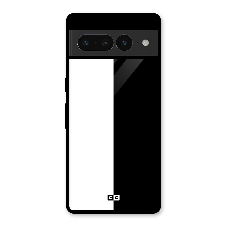 Simple Black White Glass Back Case for Google Pixel 7 Pro