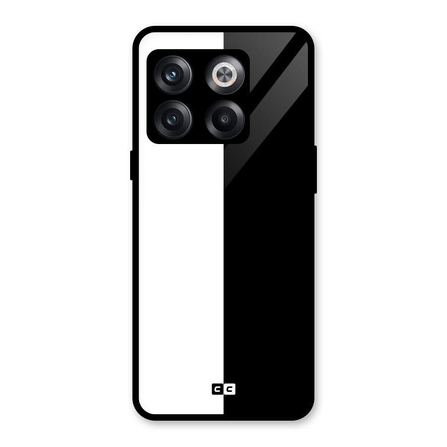 Simple Black White Glass Back Case for OnePlus 10T