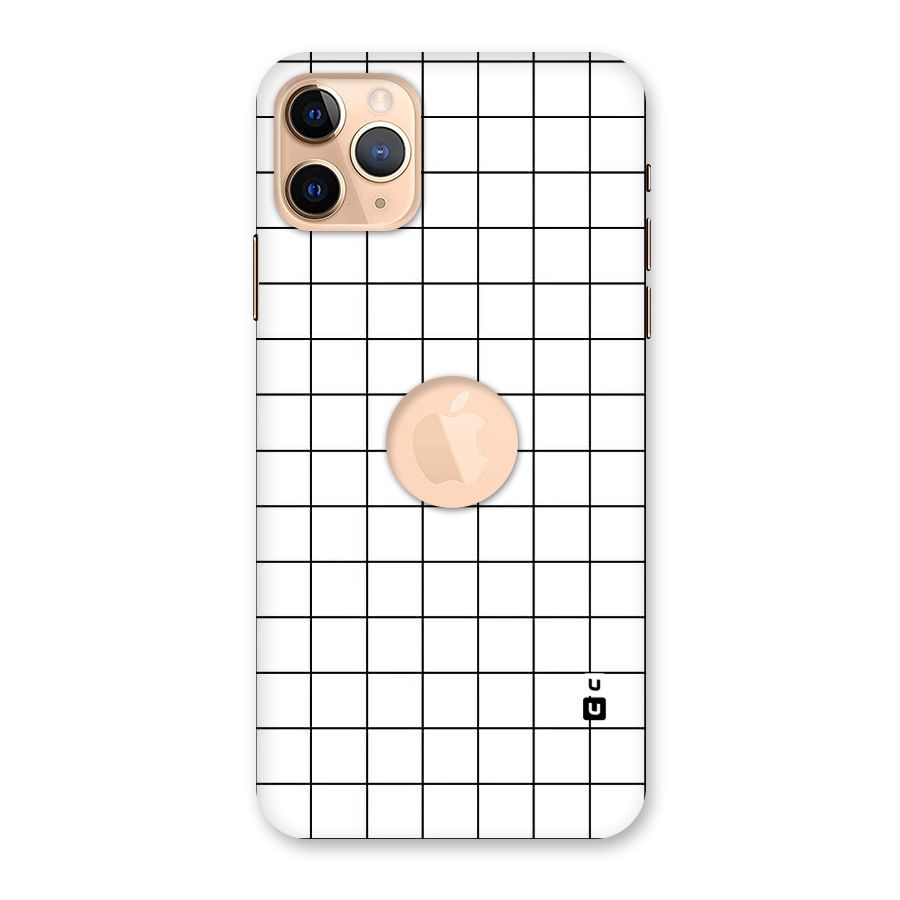 Simple Checks Back Case for iPhone 11 Pro Max Logo Cut