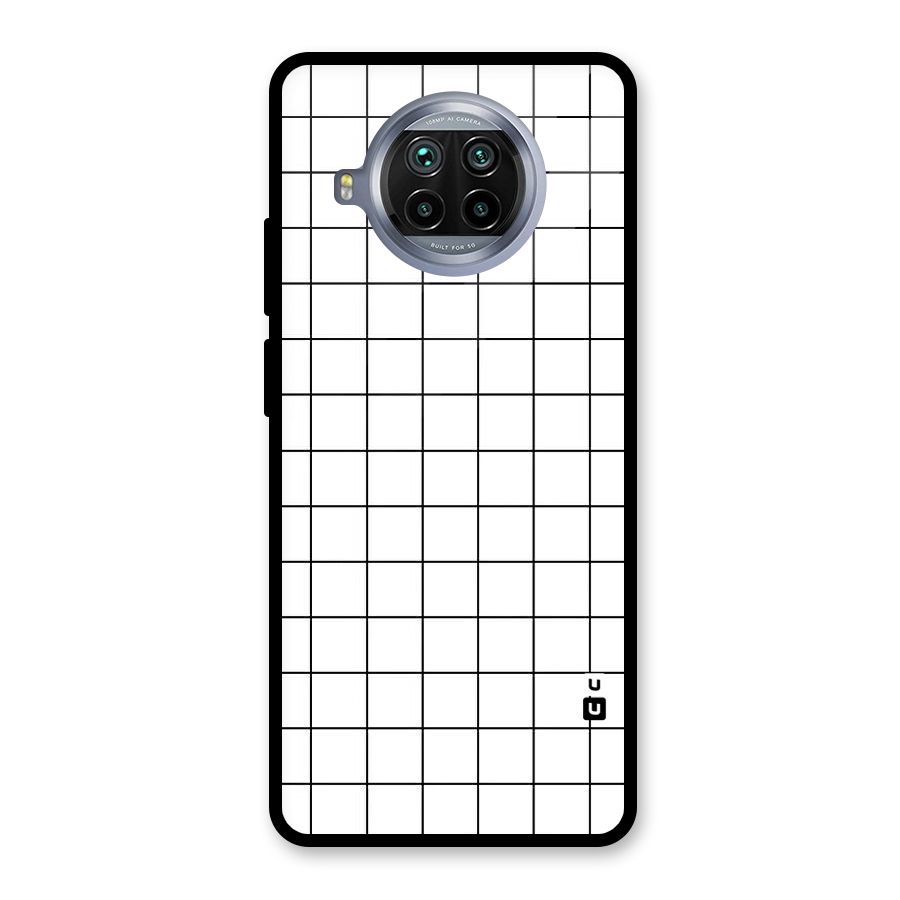 Simple Checks Glass Back Case for Mi 10i