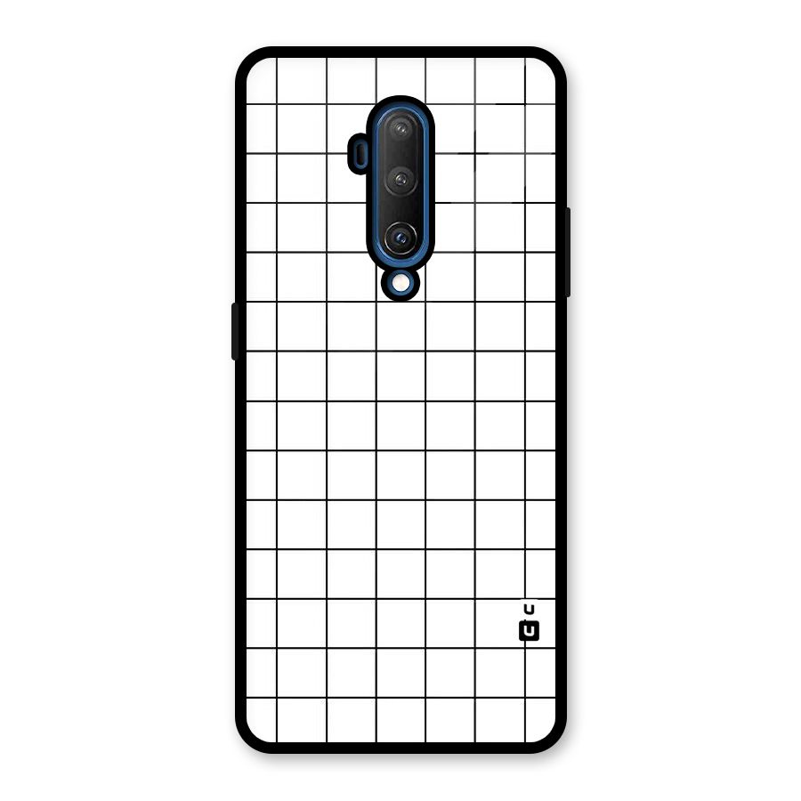 Simple Checks Glass Back Case for OnePlus 7T Pro