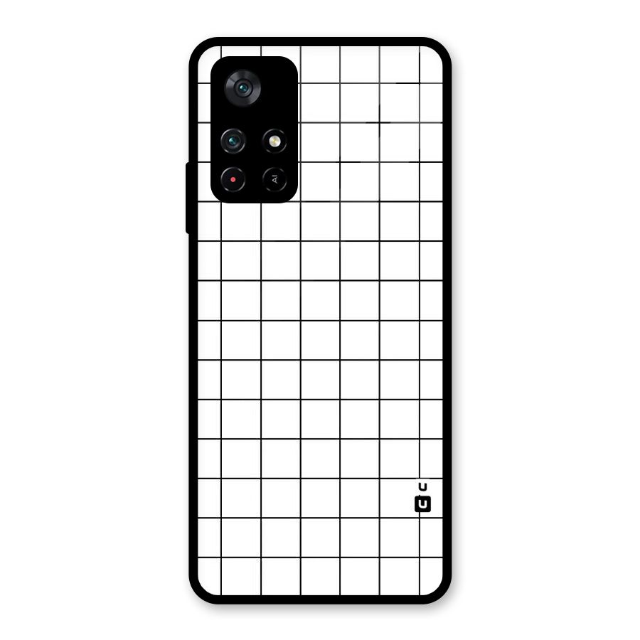 Simple Checks Glass Back Case for Poco M4 Pro 5G
