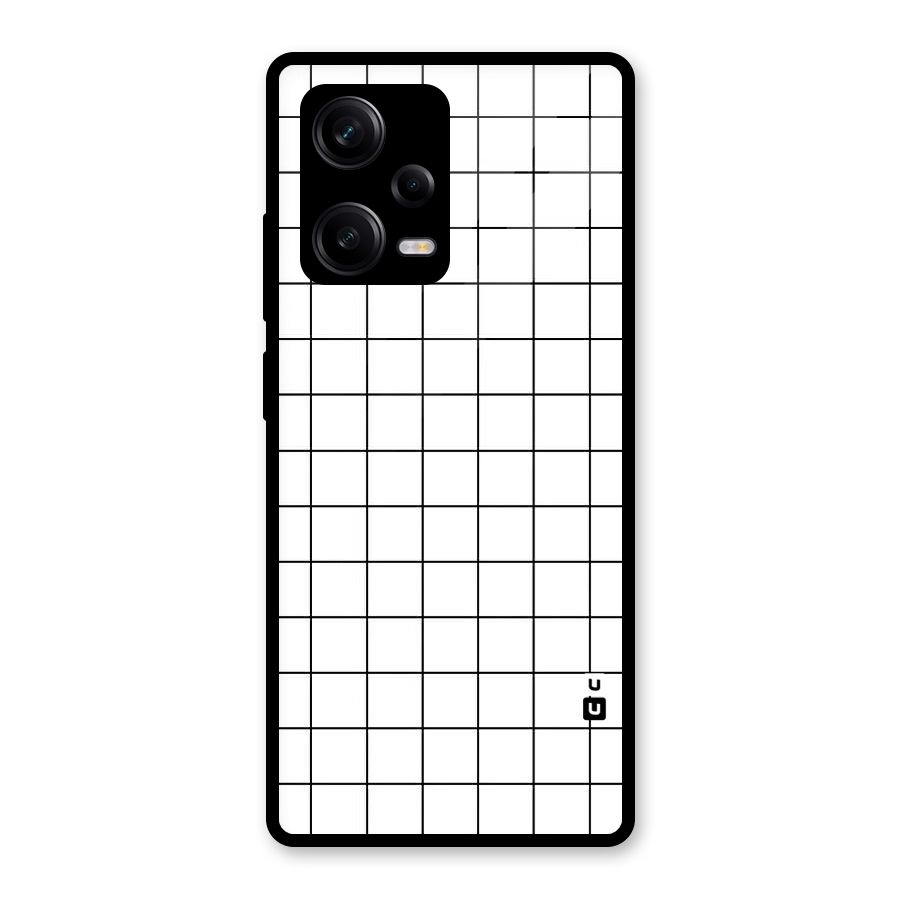 Simple Checks Glass Back Case for Redmi Note 12 Pro
