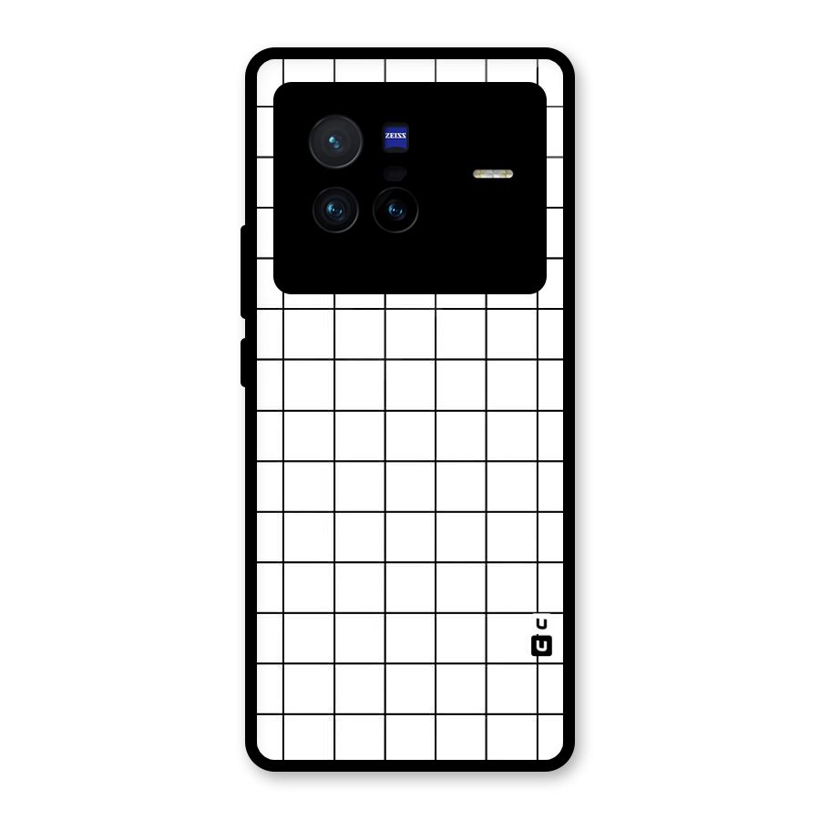 Simple Checks Glass Back Case for Vivo X80