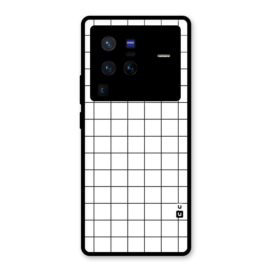 Simple Checks Glass Back Case for Vivo X80 Pro