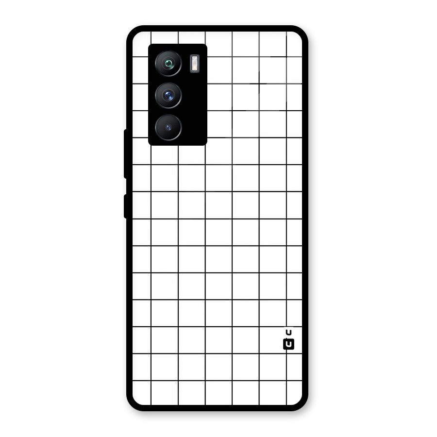 Simple Checks Glass Back Case for Vivo iQOO 9 SE
