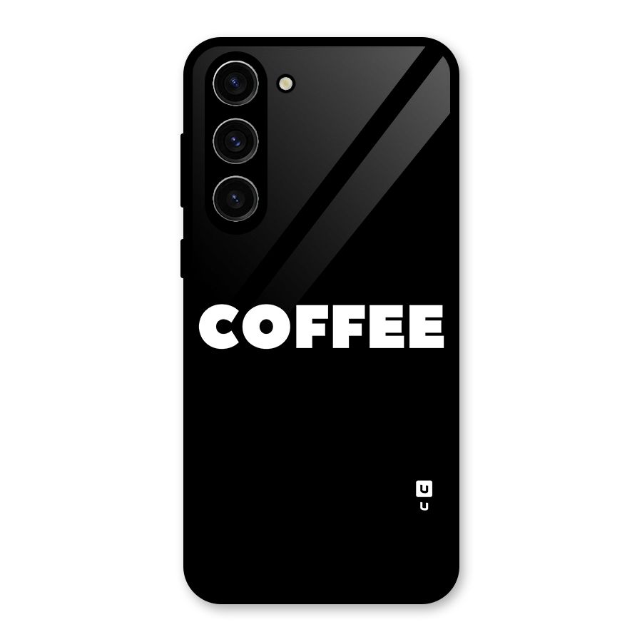 Simple Coffee Glass Back Case for Galaxy S23 Plus