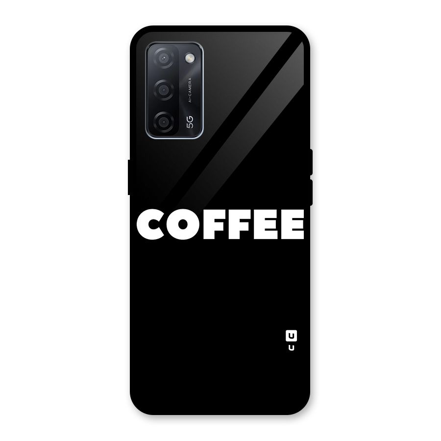 Simple Coffee Glass Back Case for Oppo A53s 5G