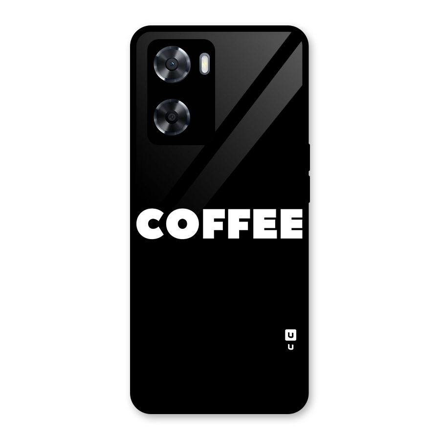Simple Coffee Glass Back Case for Oppo A57 2022