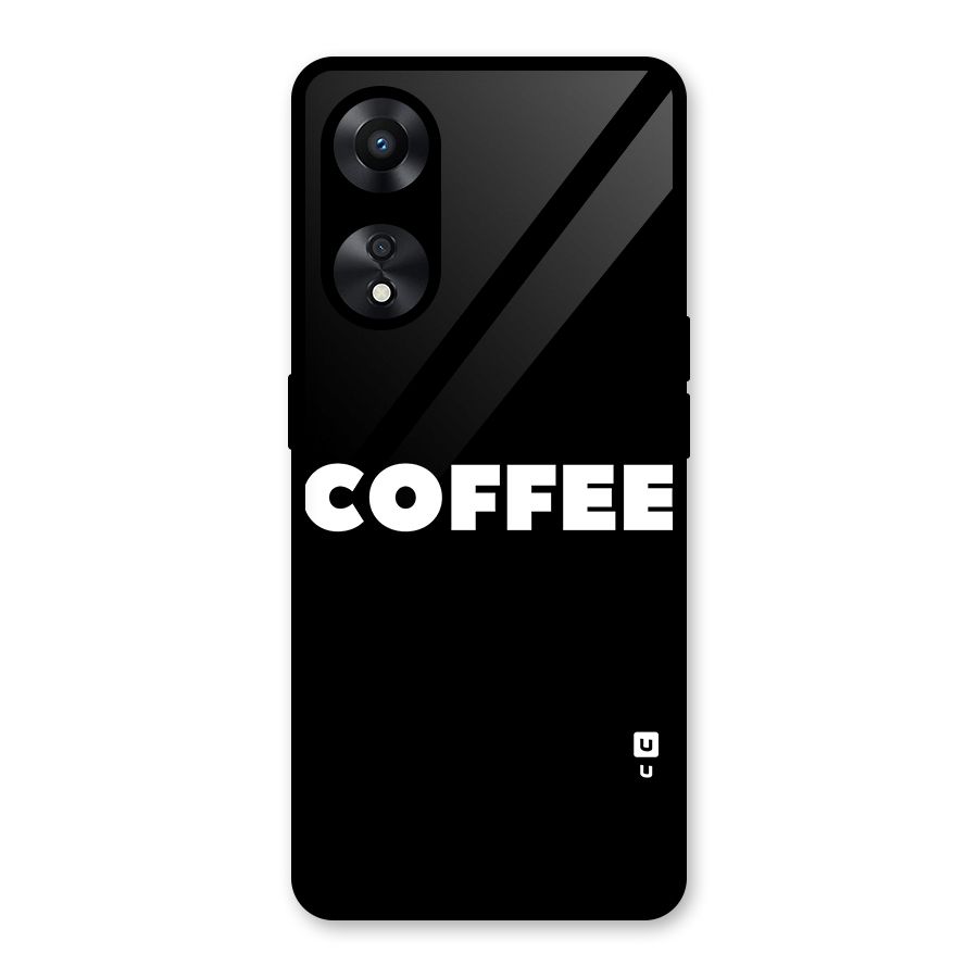 Simple Coffee Glass Back Case for Oppo A78