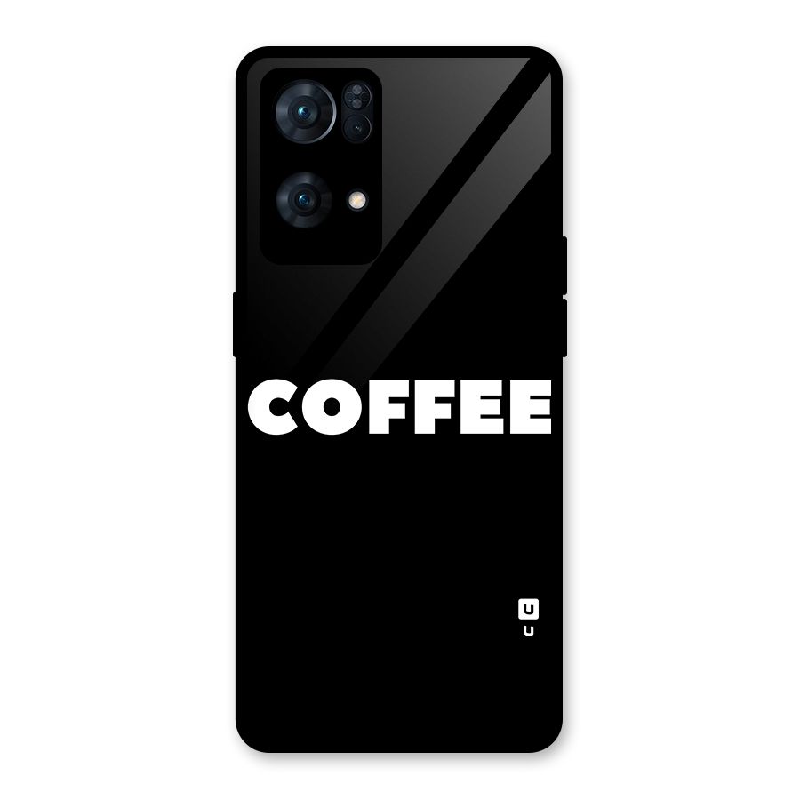 Simple Coffee Glass Back Case for Oppo Reno7 Pro 5G