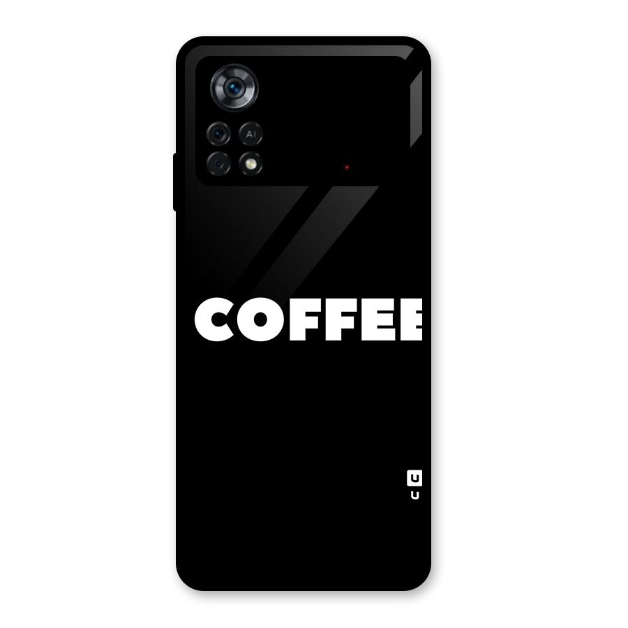 Simple Coffee Glass Back Case for Poco X4 Pro 5G