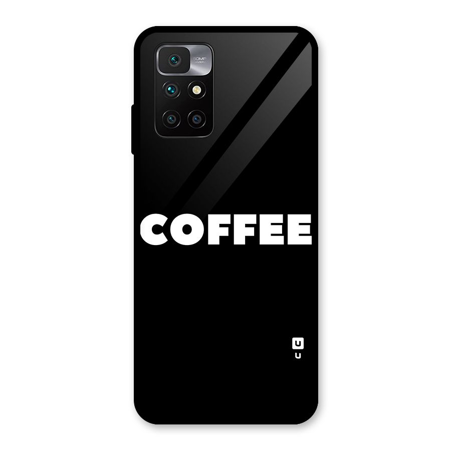 Simple Coffee Glass Back Case for Redmi 10 Prime