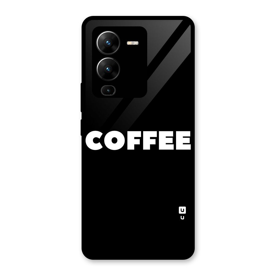 Simple Coffee Glass Back Case for Vivo V25 Pro