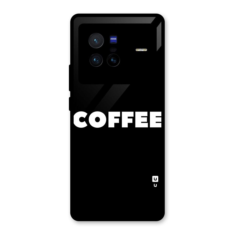 Simple Coffee Glass Back Case for Vivo X80
