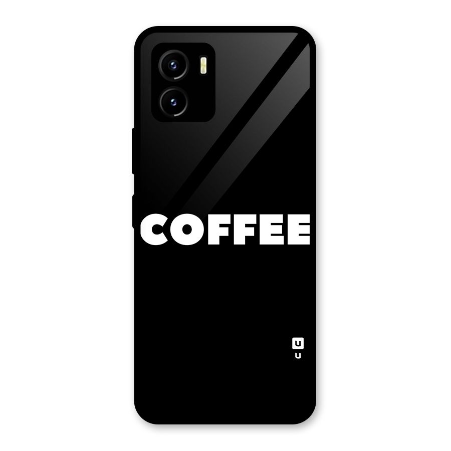 Simple Coffee Glass Back Case for Vivo Y15s